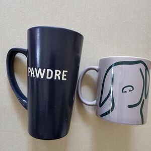 Lot of 2: Eccolo Pawdre Mug and Room Essentials Dog Person Mug